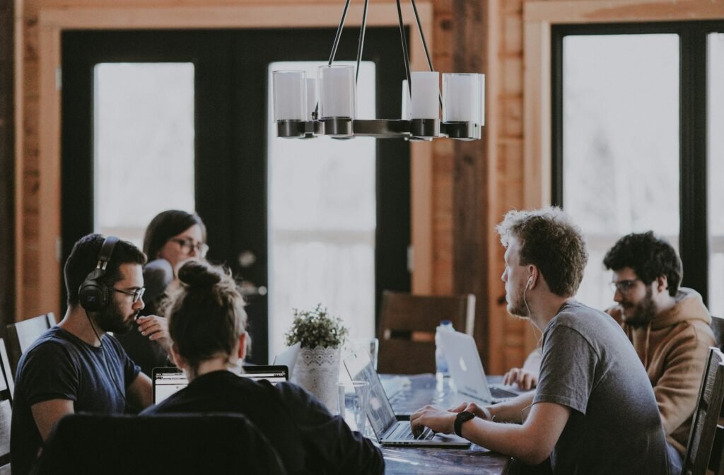 A partnership meeting in progress